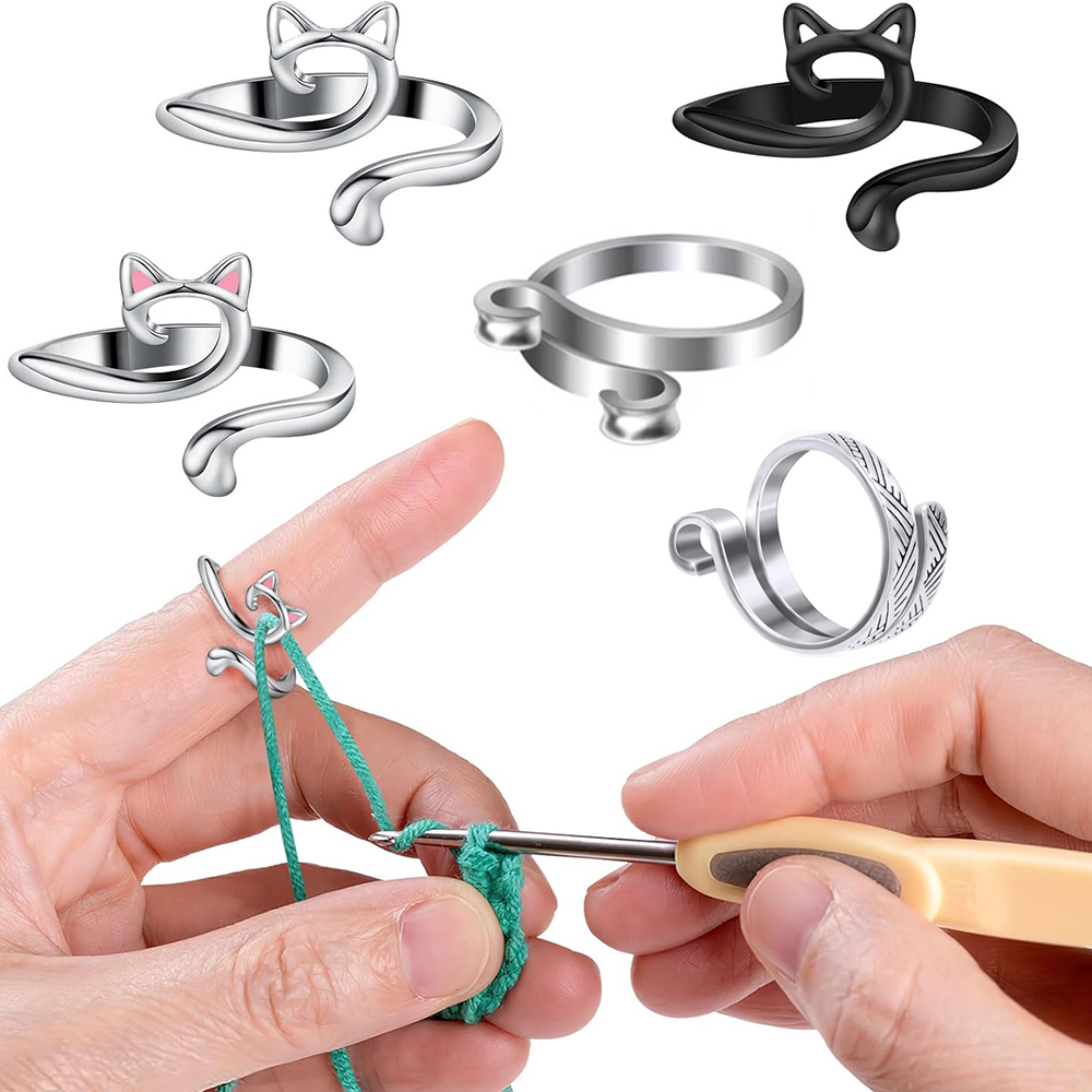 Stitch Marker Ring - Регулируемое кольцо-петля для вязания крючком, вязаное