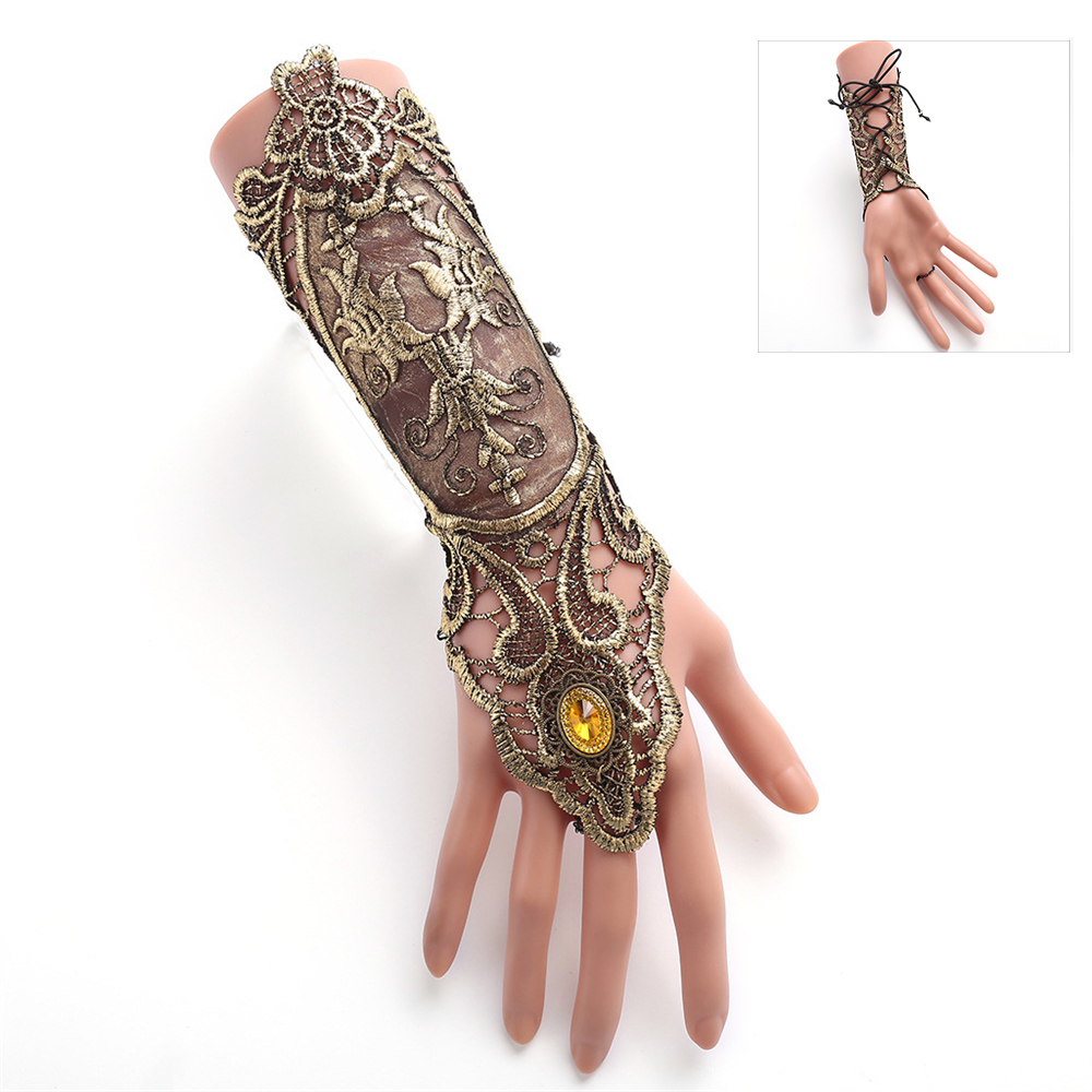 Embroidery Gothic - 1 шт. Готический кружевной манжет-перчатка без