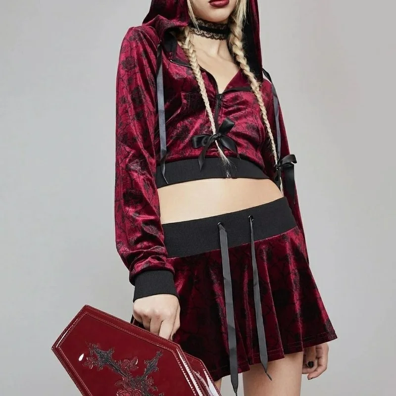 Harajuku Y2K Сумки Лолиты Косп – обзор и цена Embroidery Gothic