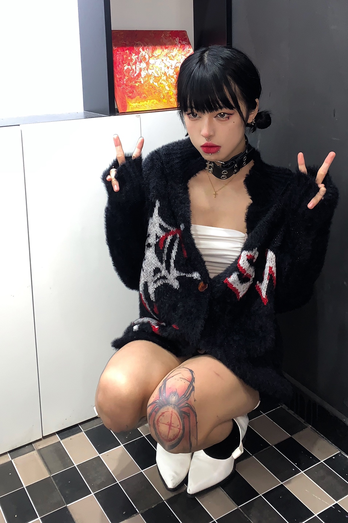 Модный женский свитер Y2k, одн – обзор и цена Embroidery Gothic