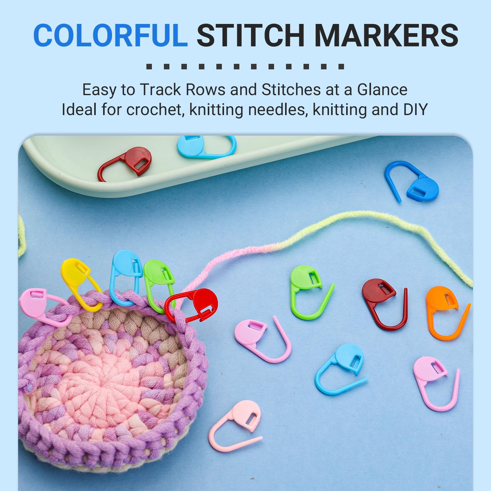 50/100 шт. разноцветные пласти – обзор и цена Stitch Marker Ring