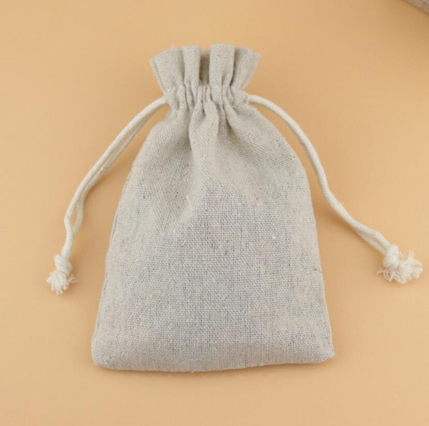 50 шт. льняные сумки на шнурке – обзор и цена Linen Fabric Natural