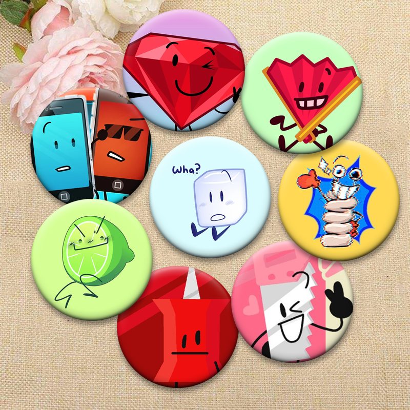 Креативные круглые значки BFDI – обзор и цена Embroidery Bali