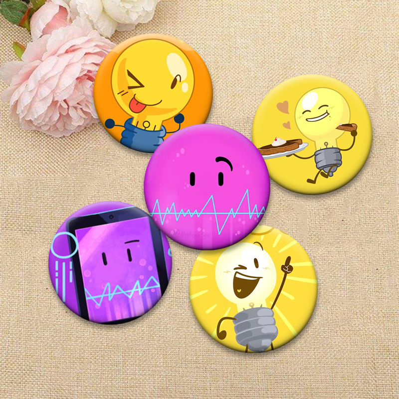 Креативные круглые значки BFDI – обзор и цена Embroidery Bali