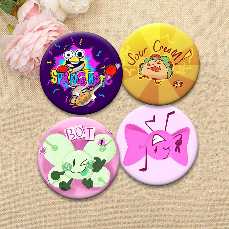 Креативные круглые значки BFDI – обзор и цена Embroidery Bali