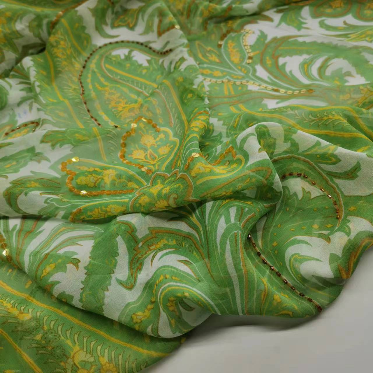 Шелковая ткань из жоржета с бл – обзор и цена Embroidery Pashmina