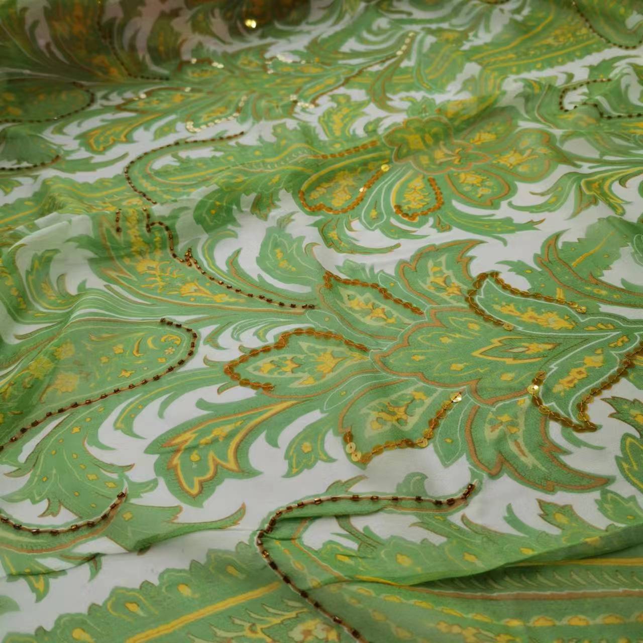 Шелковая ткань из жоржета с бл – обзор и цена Embroidery Pashmina