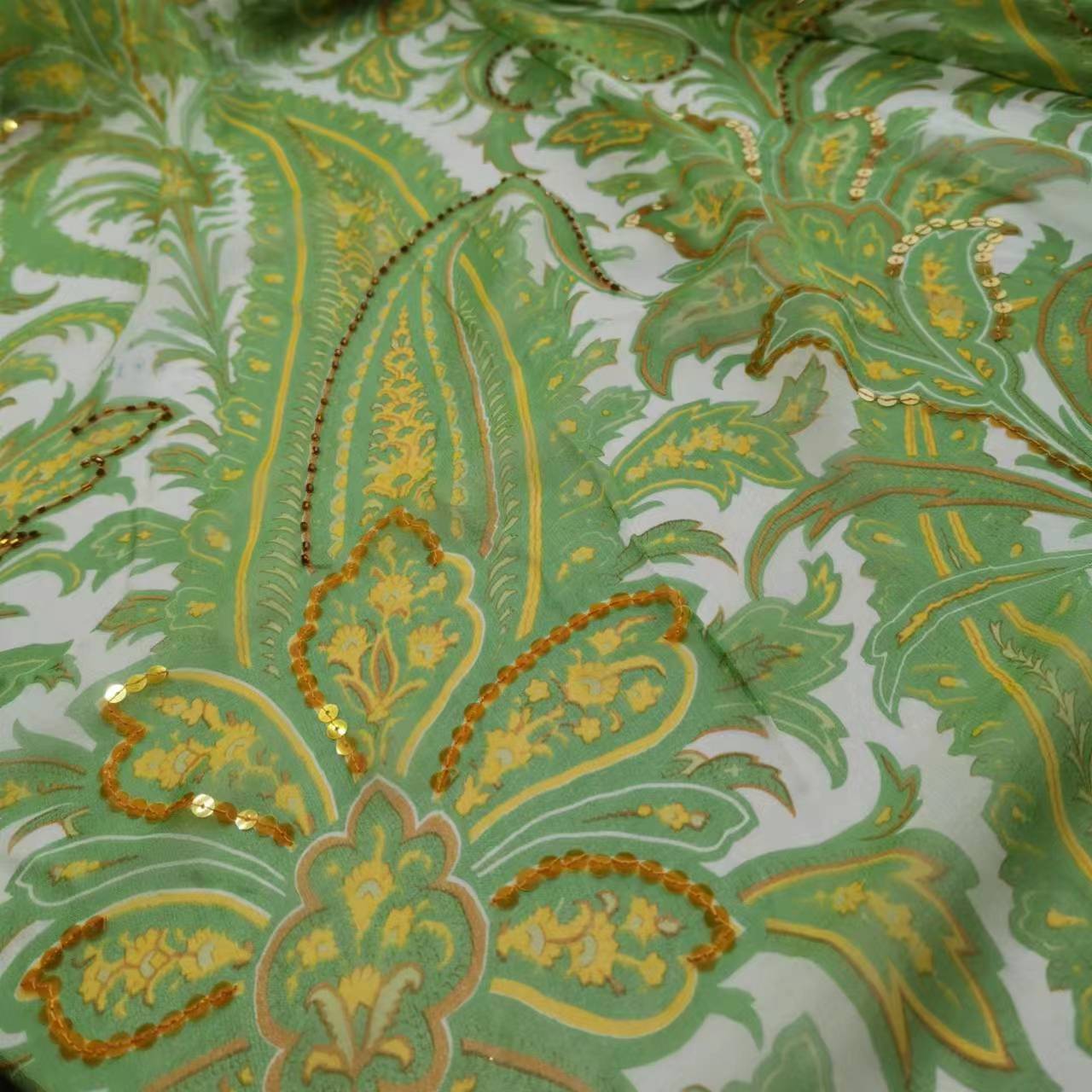 Шелковая ткань из жоржета с бл – обзор и цена Embroidery Pashmina