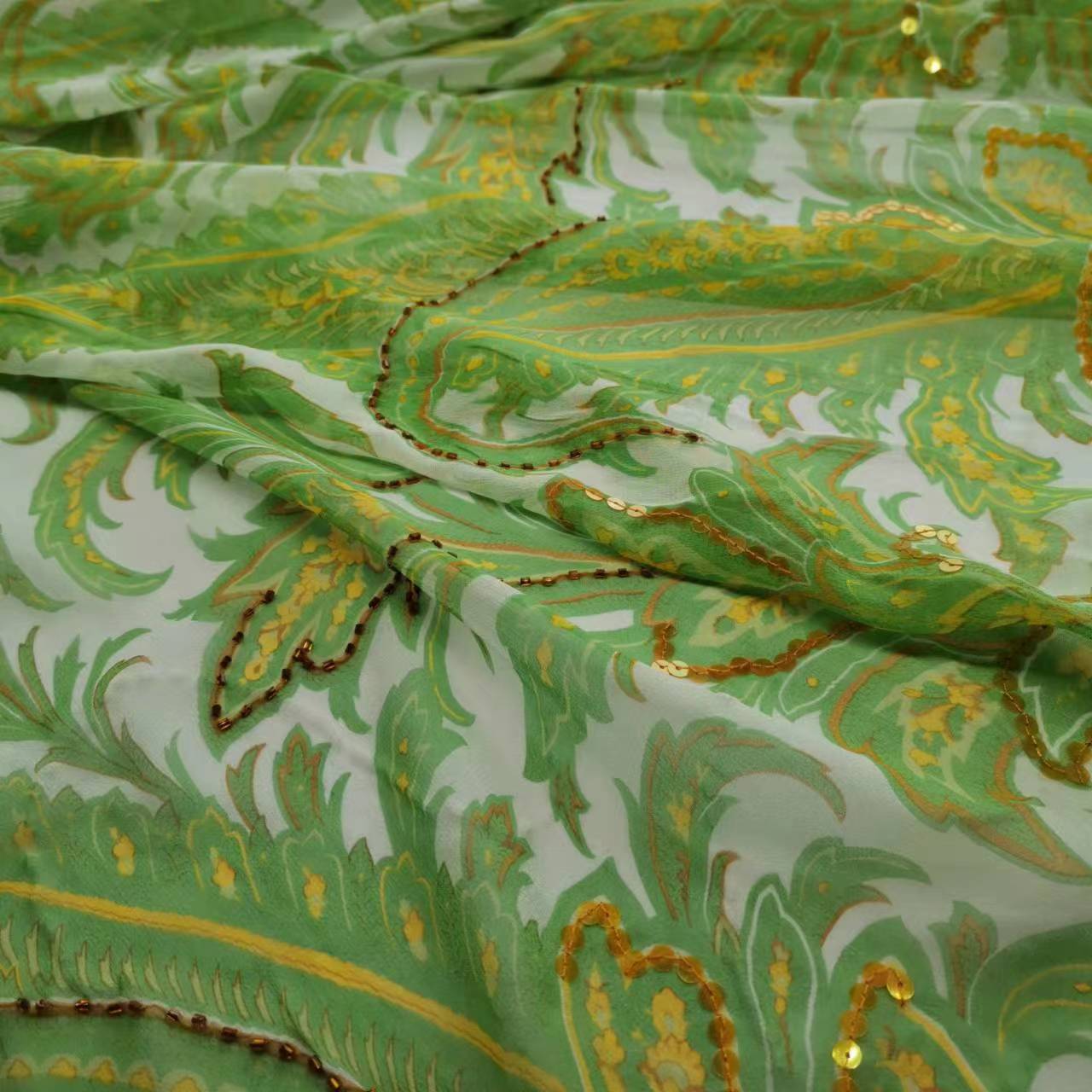 Шелковая ткань из жоржета с бл – обзор и цена Embroidery Pashmina