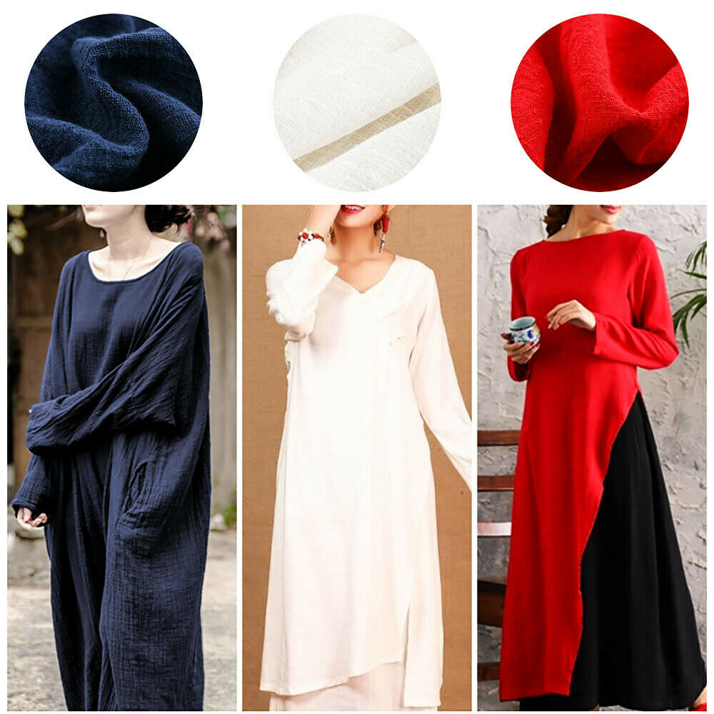 Цветная тонкая льняная хлопков – обзор и цена Linen Fabric Natural